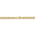 thumbnail image 4 of Solid 10k Yellow Gold 3.75mm Concave Anchor Mariner Chain Bracelet - with Secure Lobster Lock Clasp 7", 4 of 5