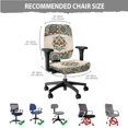 thumbnail image 5 of FKELYI Bohemian Floral Skull Print 4 Pcs Office Chair Covers Set Removable Computer Chair Slipcovers with Arm Rest Covers for Swivel Chair Armchair Washable Home Decoration, 5 of 7