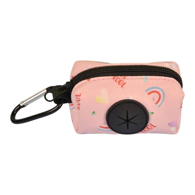 Caparea de bolsas de accesorios de bolsas de bolsas de caca para perros para acampar de estacionamiento al aire libre para acampar Rosa