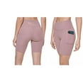 thumbnail image 2 of Calvin Klein Womens Performance High Waisted Bike Shorts, Stardust, Medium, 2 of 2