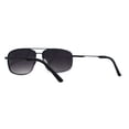 thumbnail image 4 of Mens Classic Narrow Rectangle Airforce Officer Style Bifocal Lens Sunglasses Black Smoke +1.75, 4 of 4