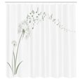 thumbnail image 3 of Ambesonne Music Shower Curtain, Dandelion Summer Meadow Print, 69"Wx70"L, Reseda Green, 3 of 3