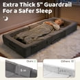 thumbnail image 4 of Cama de viaje para niños pequeños ENITYA, portátil, plegable, de espuma suave, gris, 4 of 7