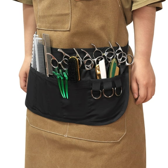 Specollect Adjustable Apron Server Apron with Multiple Pockets, Half Apron with Adjustable Belt for Waitress, Waiter, Women Men Server, Waist Apron for Restaurant, Bistro, Kitchen,Home-Use