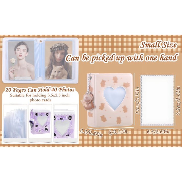 Youkk Portable Size Photo Card Holder Ample Capacity For Storing Kpop Photocards Gift Photo Album