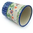 thumbnail image 2 of Polish Pottery 4 oz Tumbler (Spring Flowers Theme) Hand Painted in Boleslawiec, Poland + Certificate of Authenticity, 2 of 6