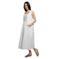thumbnail image 2 of Moomaya Robe de Nuit Évasée Trapèze pour Femme en Coton Plaqué avec Patte de Boutonnage, 2 of 6