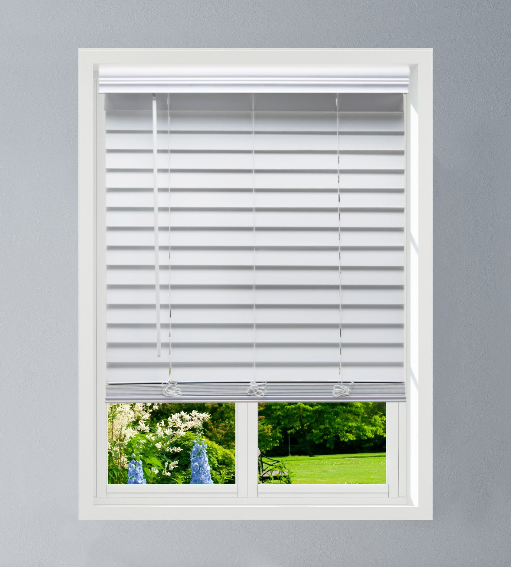 2" Faux Wood window  Blinds 37W x 52L Mahogany Plantation style 