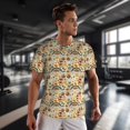 thumbnail image 3 of Wukai Mushrooms And Rainbows Peace Print Men's Short-Sleeved Mesh T-Shirt,Quick-Dry Short Sleeve Workout T-Shirt-XX-Large, 3 of 8