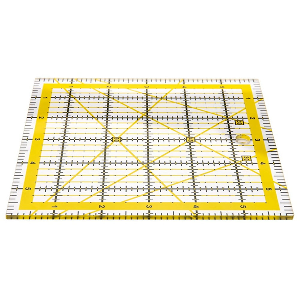 5 Pack Acrylic Quilting Ruler, Square Acrylic Quilter Ruler Fabric Cutting Ruler Clear Mark Acrylic Ruler