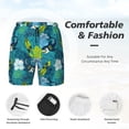 thumbnail image 5 of Lsque Mens Swim Trunks Shark And Leaves Pattern - Bathing Suit Compression Liner - Beach Swim Shorts Swimwear - (S-3XL) - Stretch Quick Dry -3X-Large, 5 of 9