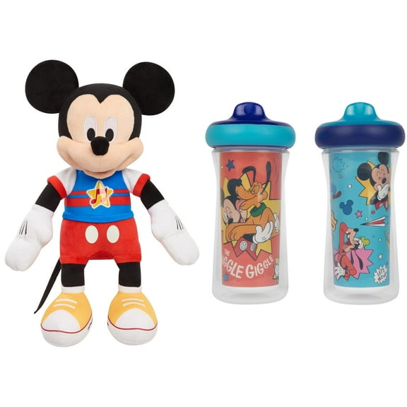The First Years Disney Mickey Mouse Insulated Sippy Cup & Disney Junior Mickey Mouse Funhouse Singing Fun Mickey Mouse