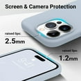 thumbnail image 4 of iPhone 15 Pro Case, Upgraded [Shockproof Silicone Series] Full Body Protective Slim Phone Case, Soft Anti-Scratch Microfiber Lining, 6.1 inch, Baby Blue, 4 of 13