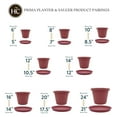 thumbnail image 6 of 20 Inch Round Prima Planter - Large Plastic Plant Pot with Rolled Rim for Indoor Outdoor Plants Flowers , Clay, 6 of 7