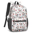 thumbnail image 2 of Cow and Strawberry White Pattern 17" Waterproof Oxford School Backpacks for Teens, S-Shape Padded Straps, for School, Travel, Hiking, Camping, 2 of 5