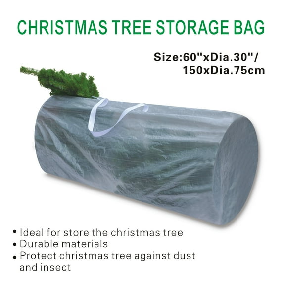 Sunrsie Large Artificial Christmas Tree Storage Bag for Clean Up Holiday Up to 9', White