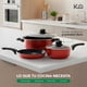 thumbnail image 3 of Juego de Ollas, Sartenes, Comal de Carbono Antiadherente y Utensilios de Cocina Silicona 16 Pzas rojo 16, 3 of 7