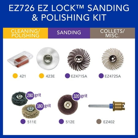 

Dremel EZ Lock Sanding/Polishing Kit 8 pc