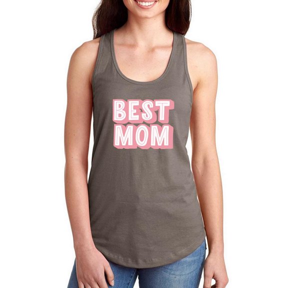 Best Mom Big Letters Racerback Tank Women -Image by Shutterstock, Female Medium