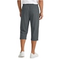 thumbnail image 5 of Axiiglly Capri Pants for Men, Drawstring Mid Waist Loose Fit Pants, Beach Vacation Stretchy Capris with Pockets, S-2XL, 5 of 7