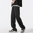 thumbnail image 5 of Pantalones de color liso con rayas laterales para hombre, pantalón informal americano, recto, estilo High Street, Y2k, holgado, 2023, 5 of 5