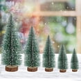 thumbnail image 4 of Small Christmas Tree, Valentines Day Decor, Mini Christmas Tree Set, Desktop Small Pine Tree with Wood Base, Christmas Tree Decoration , Ornament for Valentines Day 5 Trees+1 LED String Light, 4 of 7