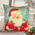 thumbnail image 3 of Vintage Christmas Pillowcase Santa Rustic Farmhouse Linen Decor Outdoor, 3 of 5