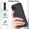thumbnail image 5 of Asuwish Compatible with TCL Ion Z Phone Case Hybrid Rugged Shockproof Hard Protective Drop Proof Full Body Heavy Duty Mobile Cell Cover for TCL IonZ T501C T501L Women Men Black, 5 of 8