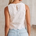thumbnail image 6 of Lace Tank Tops for Women Lightweight Cute Floral Lace Crewneck Sleeveless Shirt Y2k Going out Tops Summer Outfits, 6 of 6
