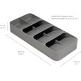 thumbnail image 4 of DrawerStore Compact Utensil Organizer For Kitchen Drawer Silverware, Flatware Tray, Grey, 4 of 7