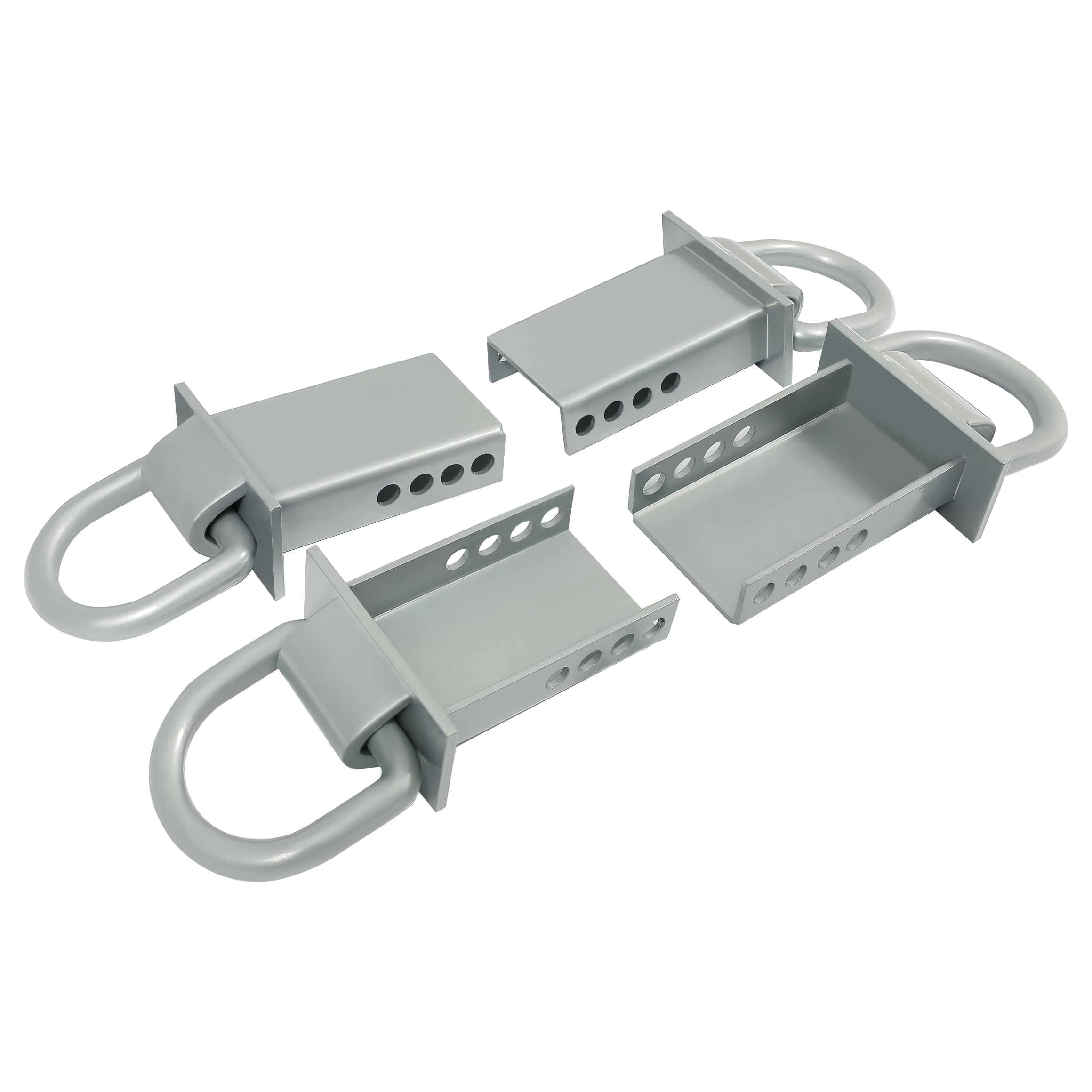KOJEM 4 Pcs Trailer Stake Pocket D Ring Zinc Coated 5400 Lbs Load Limit - 4 Pack Heavy Duty Fit for Utility Trailers and Flatbeds Equipped