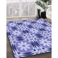 thumbnail image 2 of Ahgly Company Indoor Round Patterned Royal Blue Area Rugs, 6' Round, 2 of 6