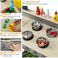 thumbnail image 3 of OLAKIDS Mud Kitchen, Outdoor Play Kitchen with Faucet Chalkboard Stoves Removable Sink Cooking Accessories Wooden Kids Kitchen Playset Backyard Garden Toys Gift for Boys Girls Ages 3+, 3 of 9