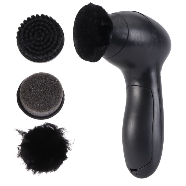 1 Ensemble de Polisseuse Électrique avec Brosses Machine à Entretenir les Chaussures en Cuir (Noir)