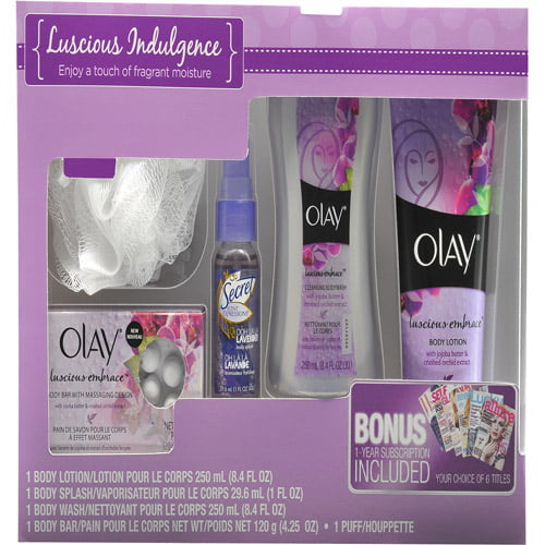Olay Luscious Embrace Holiday Gift Set with Bonus Magazine