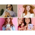 thumbnail image 6 of for iPhone 15 6.1 inch,Sparkly Cute Clear Case for Women Girls,Glitter Bling Flexible Soft TPU Silicone Bumper Protective Cover for iPhone 15,Purple, 6 of 10