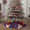 thumbnail image 4 of Rateoe Llama Alpaca Pattern Christmas Tree Skirt with Ties , Christmas Tree Decorations, Farmhouse Christmas Decor Xmas Holiday Decorations-48", 4 of 6