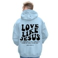 thumbnail image 5 of yuitbkgsd LOVE LIKE JESUS Hoodies for Men Oversized Faith Fall Pullover Sweatshirts Graphic Letter Print Winter Hooded Sweater Shirts, 5 of 7