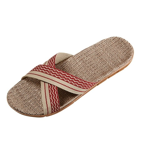 

Qufokar Women Cowboy Boots Wide Calf Women Warm Slippers Slippers for Fashion Ladies Women Breathable Bohemia Beach Slip On Shoes Flats Casual Sandals
