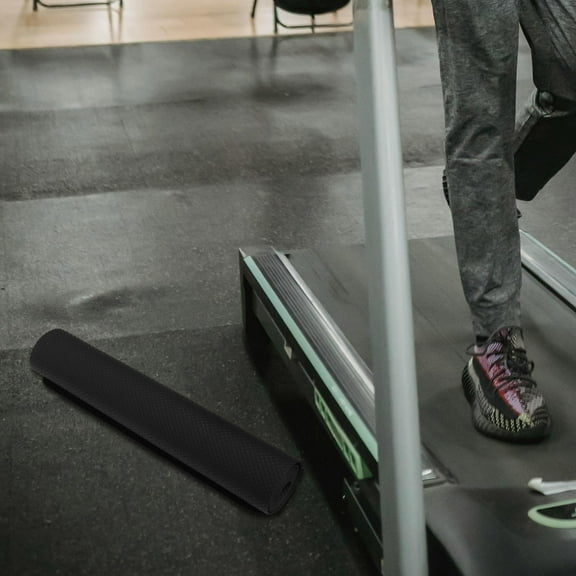 FOMIYES Thicken Treadmill Mat Rubber Black 1Set