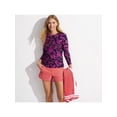 thumbnail image 2 of Lands' End Women's Crew Neck Long Sleeve Rash Guard UPF 50 Sun Protection Swim Tee, 2 of 3