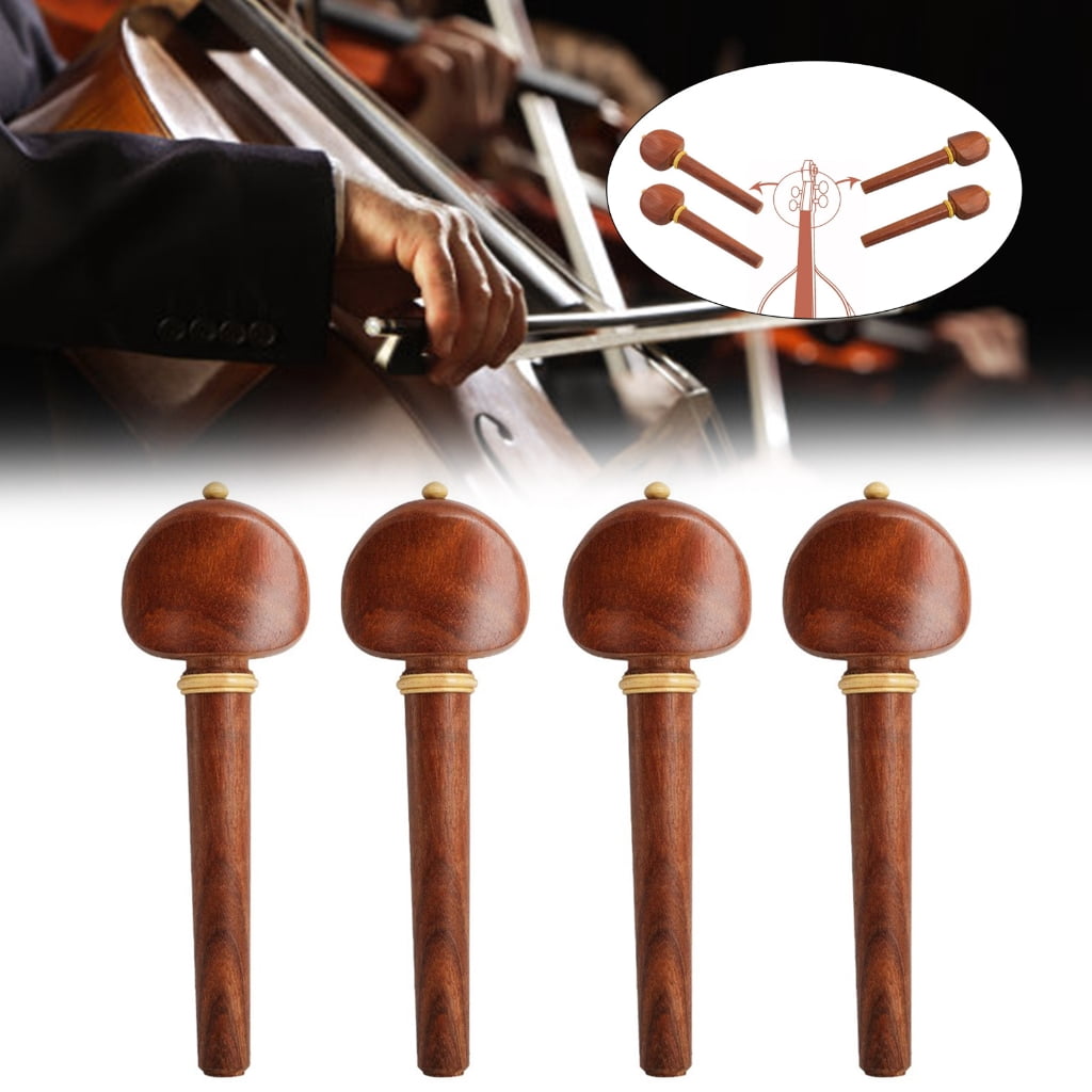 4Pcs/set Cello Reamer Tuner Musical Instrument Part Cello Pegs for Tuning