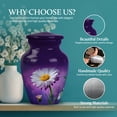 thumbnail image 3 of SABURIAL Daisy Beautiful Handmade Urn For Ashes - Miniature Urns For Adult Ash - 3 Inch - Pack Of 1 - Small Funeral Urn For Adult Female Ashes, 3 of 7