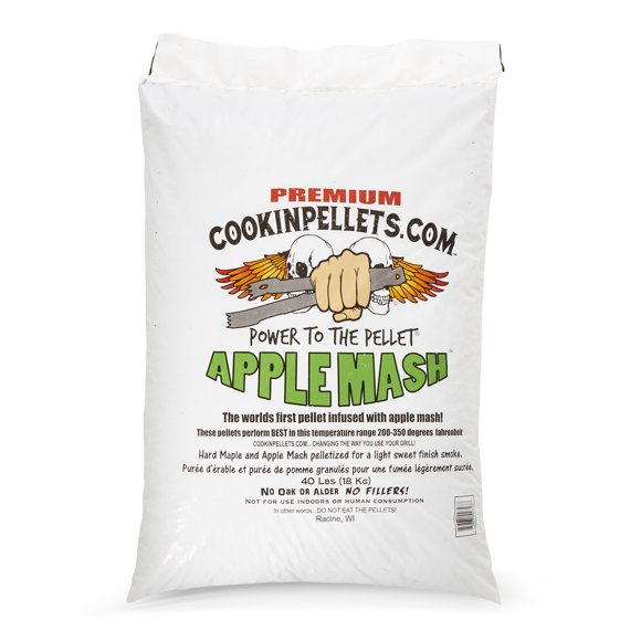 CookinPellets Pâte de Pomme Fumoir d'Érable Dur Granules de Bois pour Fumer, Sac de 40 Livres