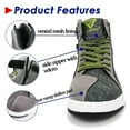 thumbnail image 4 of High Top Street Riding Sneakers Motorcycle Shoes Men,Anti-Slip Sole, Extra Shift Pad, Ankle and Heel Protector, YKK Side Zipper, 4 of 7