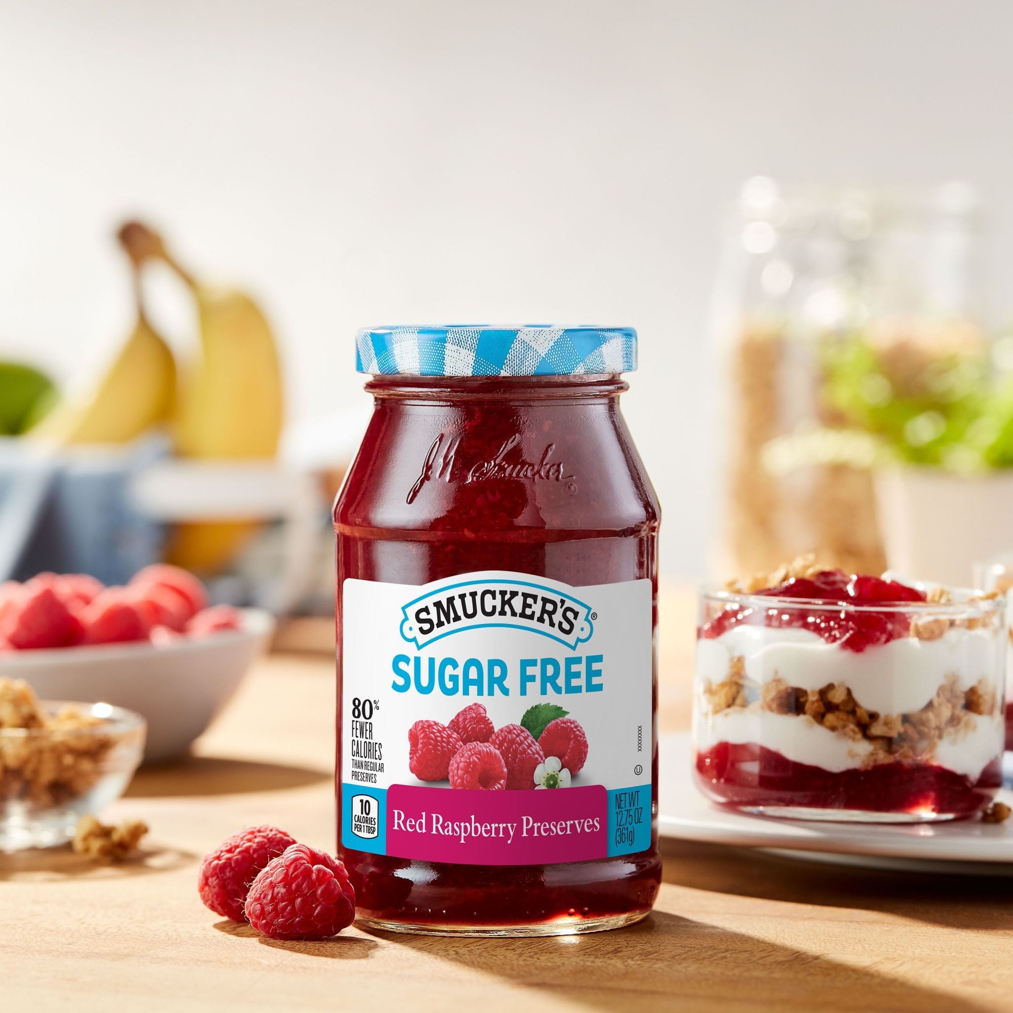 Smucker's Sugar Free Red Raspberry Preserves with Splenda Brand Sweetener, 12.75 Ounces, Pack of 2