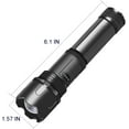 thumbnail image 4 of Rechargeable Flashlight 1200 Lumen - Tactical Flashlight Single Mode LED with Battery and USB Cable - IPX5 Waterproof Zoomable Torch, 4 of 5
