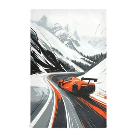 

Kitchen Towel 28x18 Inches x1，Plate Towel Decorative Towel Napkin Tea Towel Tea Towels For Kitchen Dish Cloths & Dish Towels Red Racing Car