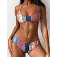 thumbnail image 2 of ZAFUL for Women's Swimwear Ethnic Flower Strappy Bikini Set Multi-A M, 2 of 6