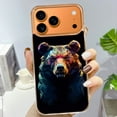 thumbnail image 3 of Case For Apple iPhone Air / 17 Pro / 17 Pro Max Series Case, Slim Thin Transparent Flexible Clear TPU Shockproof Phone Case For iPhone 17 Series, dark bear geometric, 3 of 6